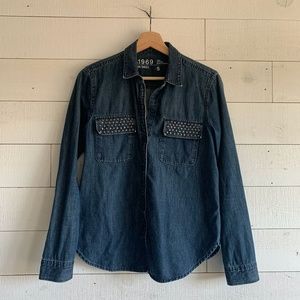 Gap Studded Chambray Shirt